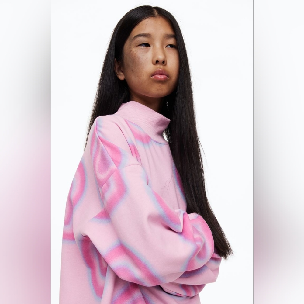 Oversized Mock-turtleneck Sweatshirt for Big Kid